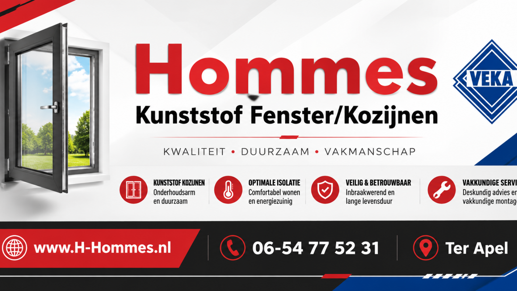 Sponsor Hommes Kunststof Kozijnen